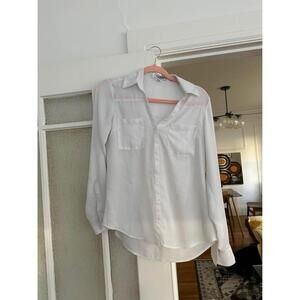Express Sheer White Blouse